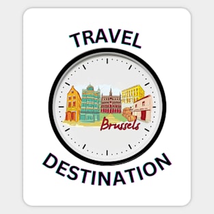 Travel to Brussels Sticker